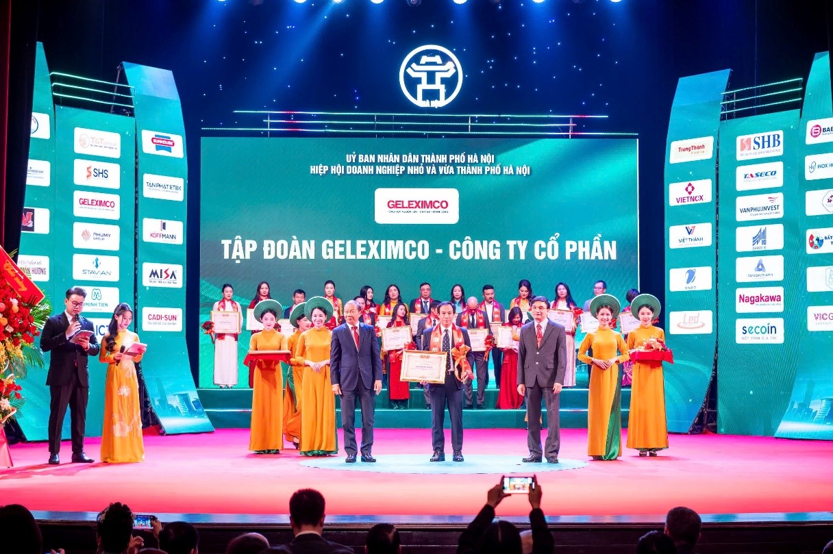 TẬP ĐOÀN GELEXIMCO VINH DỰ NHẬN BẰNG KHEN TẠI LỄ TÔN VINH DOANH NHÂN, DOANH NGHIỆP THĂNG LONG 2024