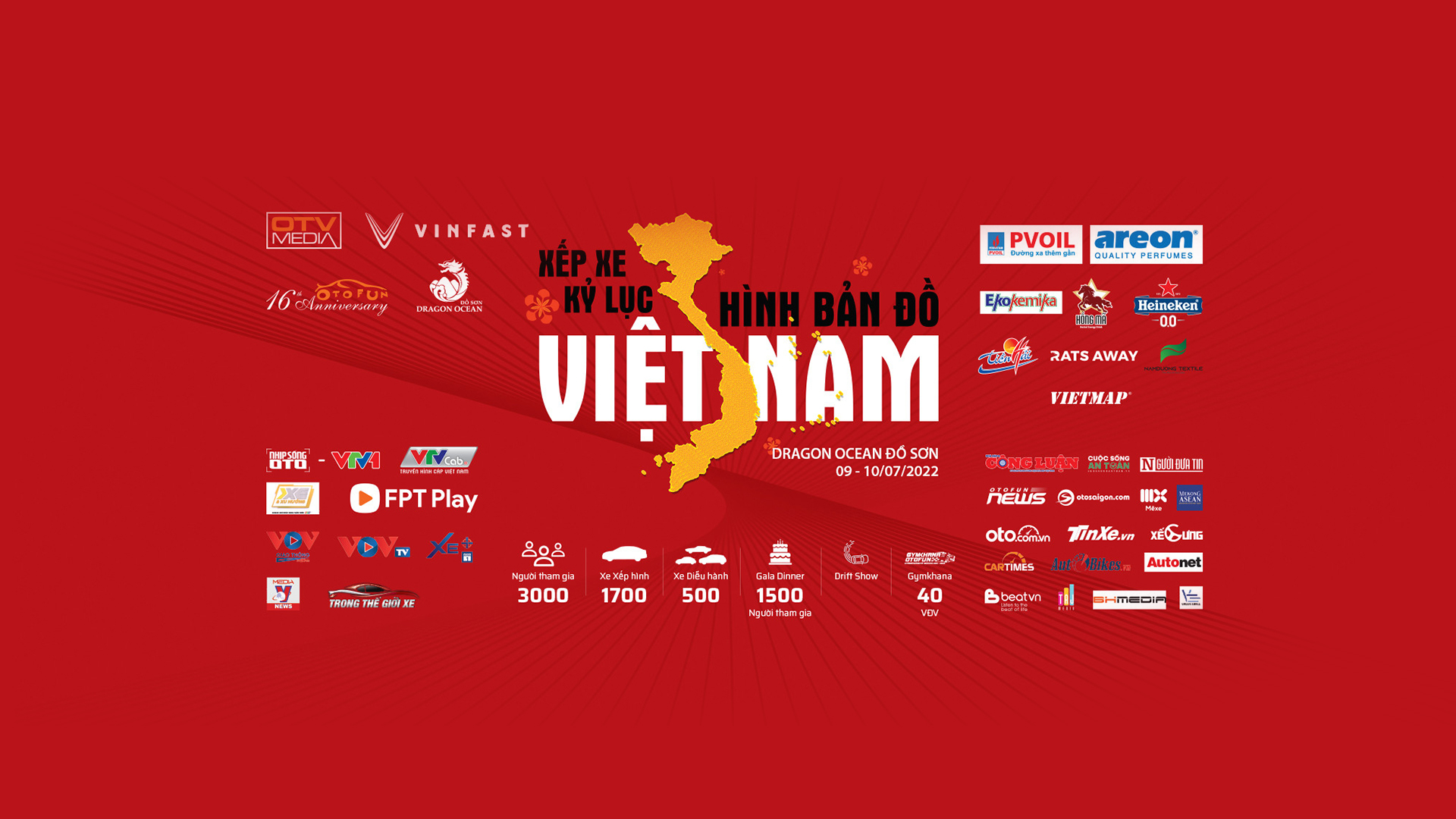 Xếp xe kỉ lục bản đồ Việt Nam