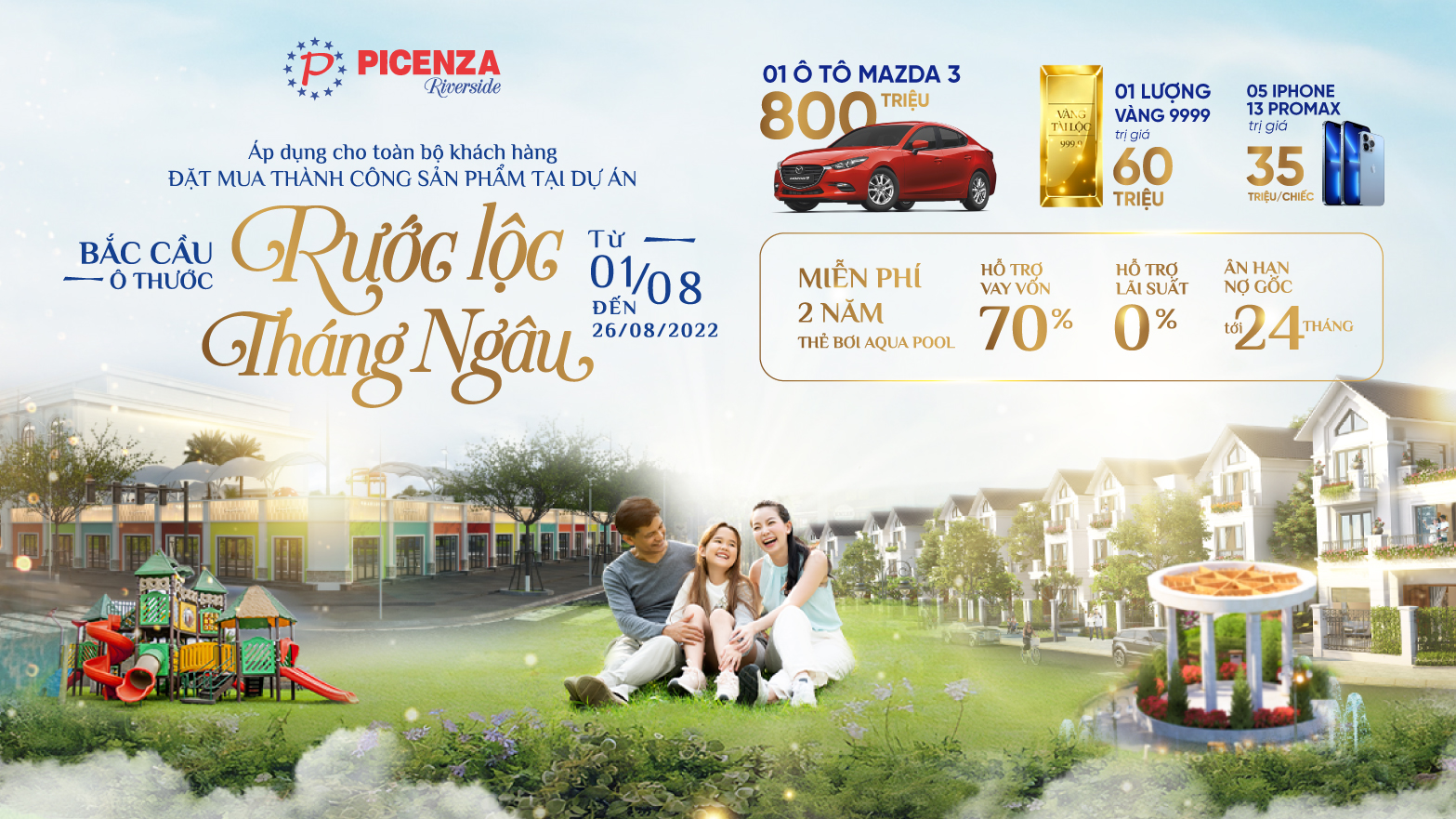 Picenza Riverside tri ân gần 40 lượng vàng tặng khách hàng