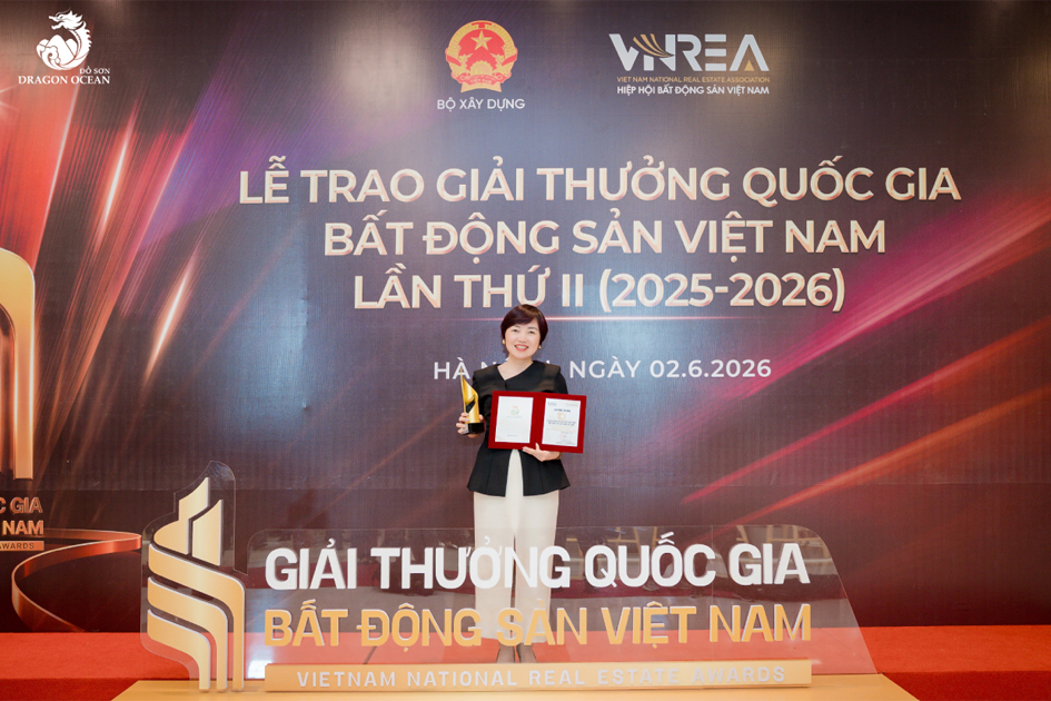 Dragon Ocean Đồ Sơn được vinh danh “Điểm đến mới nổi có sức hấp dẫn hàng đầu năm 2025” – Khẳng định hành trình kiến tạo điểm đến đẳng cấp